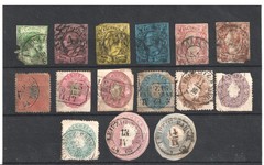 Germany States Saxony Stamps on a stockcard – Used