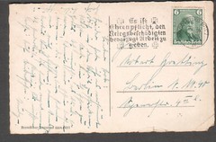 Germany 1936 Magdeburg Der Ehrenhof post card Ghcenpflicht slogan cancel