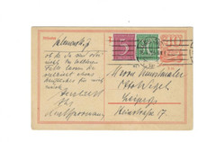 GERMANY 1922 Post Card sent from Leipzig