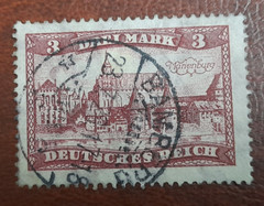 Stamp Germany Reich 3 Mark 1924 Bauwerke Marienburg Mi. Nr. 366 (29582)