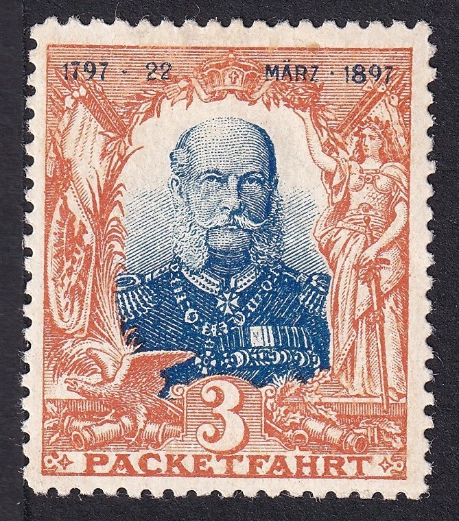 Germany BERLIN 1897 3pf local post PACKETFAHRT stamp MH #74