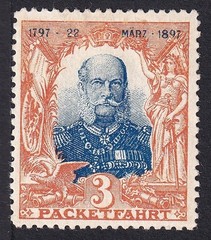 Germany BERLIN 1897 3pf local post PACKETFAHRT stamp MH #74