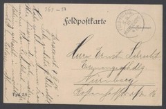 AOP Germany WW1 1919 Feldpostkarte FELD- POSTAMI/ K.B. III ARMLECORPS 819
