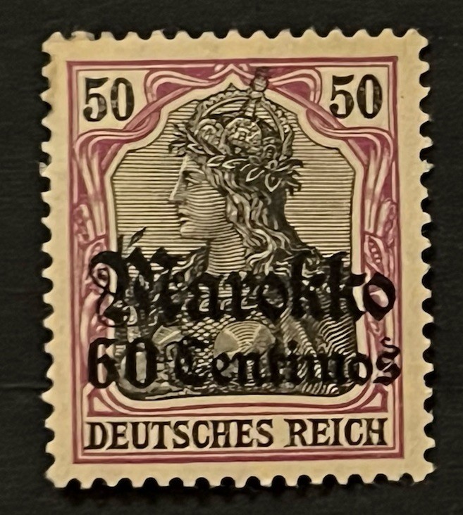 Travelstamps; GERMANY OFFICES IN MOROCCO OP STAMPS Sc #52 WMK MINT OG H
