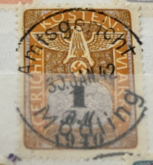 1939-42 GERMANY 3RD REICH GERICHTS KOSTEN MARKE Used in Austria 12 Diff Stamps