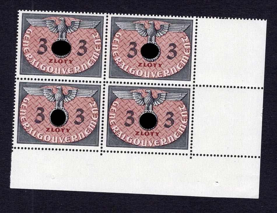 GG DIENST 14ER Corner Block 20EUR MNH Postfresh 14ER