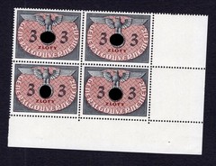 GG DIENST 14ER Corner Block 20EUR MNH Postfresh 14ER