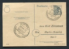 Germany – AMG : Nice stationary from 1948 – Cottbus – fancy cancels – used