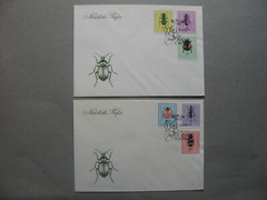 GERMANY DDR, 2x cover FDC 1968, insect beetle lady-bug