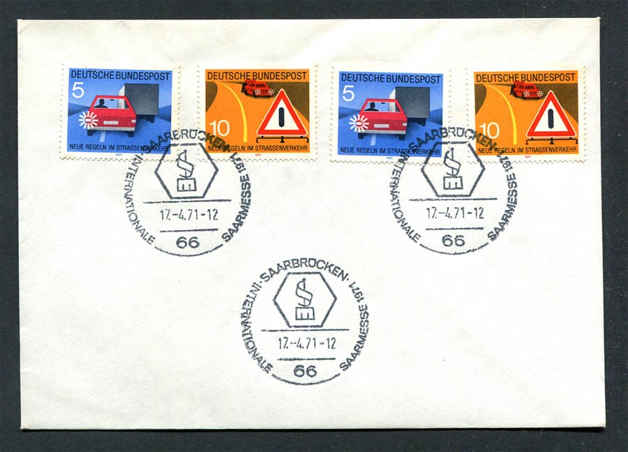 Germany – BRD : Cover from Saarbrücken ( 12.04.1971) – fancy cancels – used