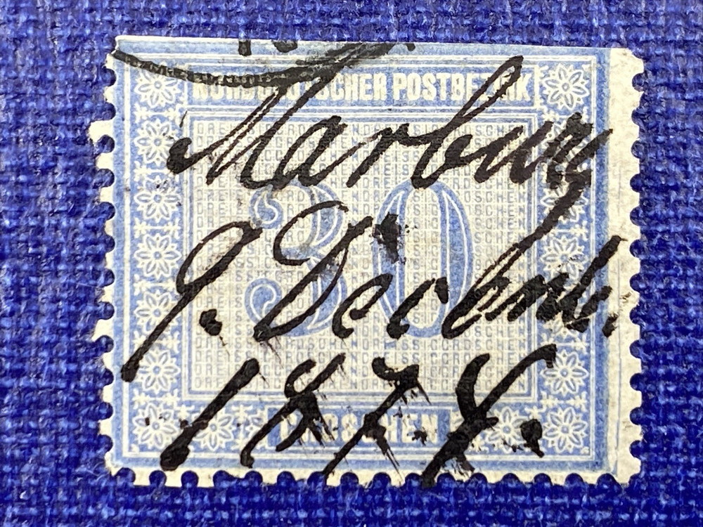 GERMANY 1874, Scott# 13, Pen Cancel, Hinged
