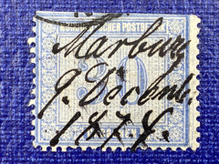 GERMANY 1874, Scott# 13, Pen Cancel, Hinged