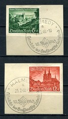 German Reich WW II : Eupen and Malmedy set from 1940 – fancy cancels Malmedy