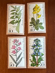 Germany-Berlin, Flowers, Scott # 9NB148-9NB151 Mint NH, complete set