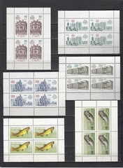 East Germany GDR DDR 1987 – complete year set + 6 minisheets – MNH