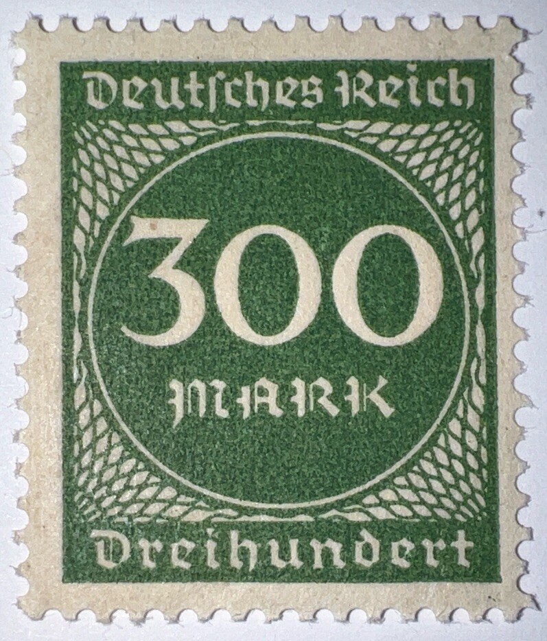 Travelstamps: 1923 Germany Stamp Deutsches Reich Mi#270, Mint OG NH 300 Mark