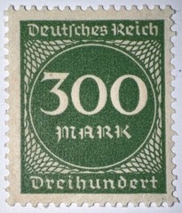 Travelstamps: 1923 Germany Stamp Deutsches Reich Mi#270, Mint OG NH 300 Mark