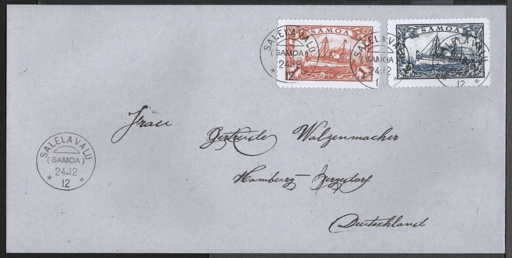 ✔️ Deutsches Reich Colonies 1910. DEUTSCH SAMOA EXCELLENT REPRODUCTION