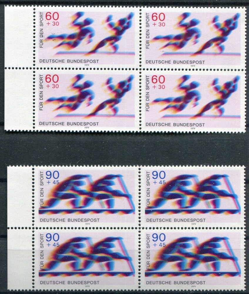 Bundle No. 1009-1010 4-Block Set Sport Postfresh Germany 1978 Sporthilfe MNH