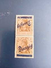 German Deutsches Reich Tete -beche Danzig Stamps