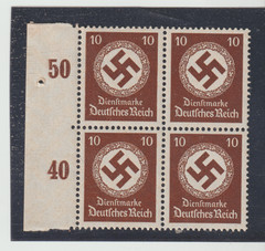Germany Scott #O80 Official MNH Blk of 4 War Reich Emblem Swastika