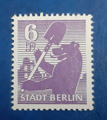 Germany Stamp Allied Occupation Berlin 6 Pfennig Jasch SBZ Mi. Nr. 2 aux (21289)