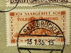 1935 Germany Saarbrucken cancels, SC# 146 & C8.