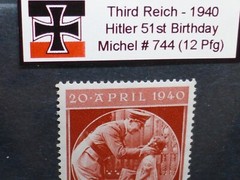 Adolf Hitler 1940 WW2 51st Birthday Stamp Third Reich Nazi Germany MNH Pfennig