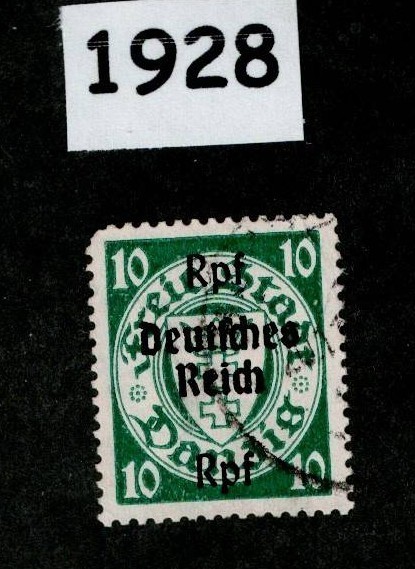 Used stamp Sc 247 Gdansk Poland Danzig 1939 Overprint Germany #1928