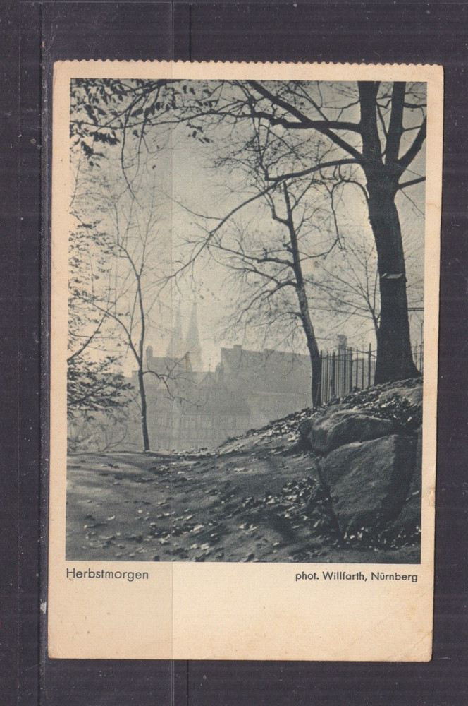 GERMANY,1933 ppc. HERBSTMORGEN 3pf. & 12pf. to Australia,MESSAGE IN ESPERANTO