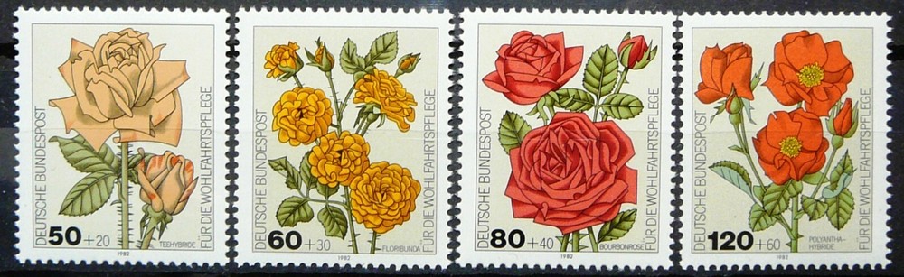 Germany Stamps – Roses_1982 MNH.