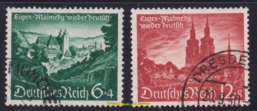 EBS Germany 1940 – Eupen & Malmedy German Again – Michel 748-749 – Used – (u5