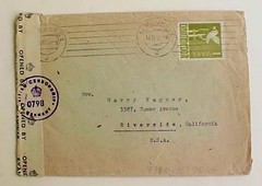 GERMAN 14-10-1947 PEACE DOVE 1M BRITISH ZONE CENSORED TO USA