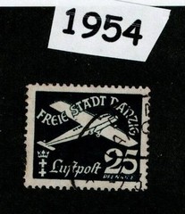Used stamp Sc C38 Airmail Luftpost Gdansk Poland Danzig 1921 Germany #1954
