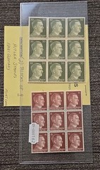 Deutsches Reich Germany WWII Hitler Portrait Stamp Blocks 15/30/40/42 MNH Mint