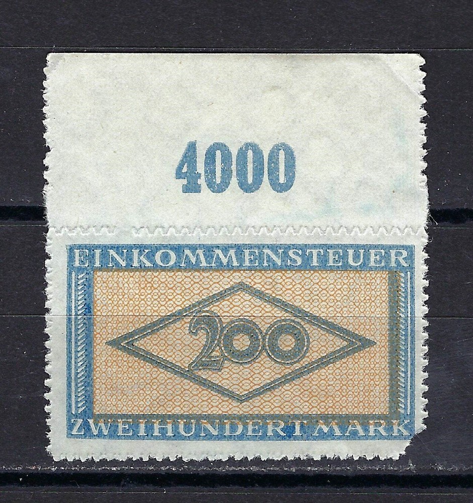 Germany Hyperinflation Stamp w/ selvage 1920s MNH