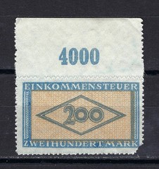 Germany Hyperinflation Stamp w/ selvage 1920s MNH