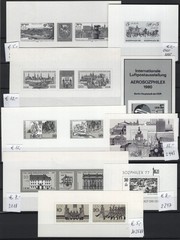 GERMANY BLACK PRINTS 15 DIFFERENT MNH MINIATURE SHEETS
