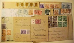 GERMAN 1947 CENSORED,1M,80px2M50px2,46p.25p,24px3 RATES TOTAL 11