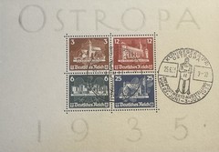 Germany 1935 OSTROPA mini sheet Special Franking used no hinge marks Mi BL 3