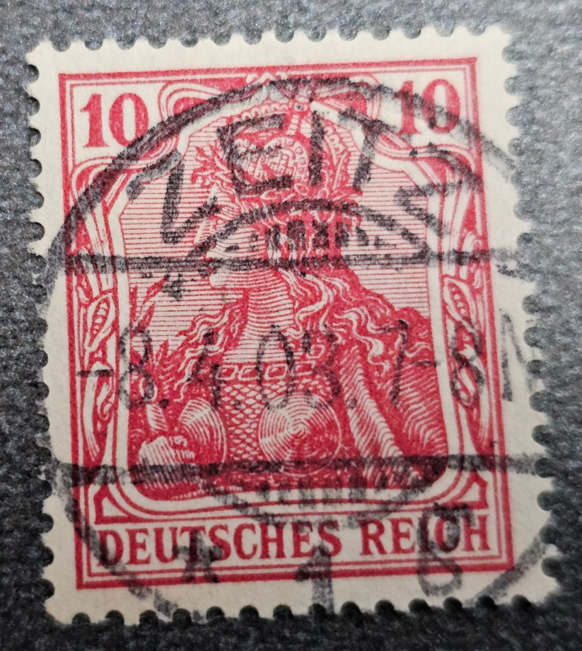 Stamp Germany Deutsches Reich Germania 10 Pfennig 1903 Mi. Nr. 71 [🇩🇪39124-4]