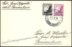 Germany 1936 Graf Zeppelin Mi568 12th SAF CREW Cover Bordpost 111030