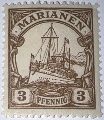 Travelstamps: MARIANEN STAMPS Kaiser’s Yacht Mint ORIGINAL GUM NH WMK