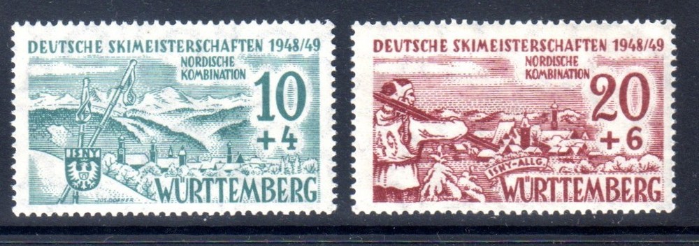 Germany Wurttemberg Semi-Postal 1949 Scott# 8NB5- 8NB6 MNH VF