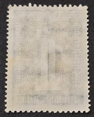 WW2 Nazi German Third Reich One Reichsmark RM Fiscal Stamp w Swastika Eagle