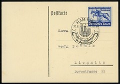 Germany Hamburg Blue Ribbon Horse Race #B172 Special Postmark 1940 Europe WWII
