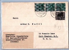 GERMANY 1948 POSTAL AIRMAIL COVER MULT FRANKING ADDR USA POSTMARK HEIDELBERG