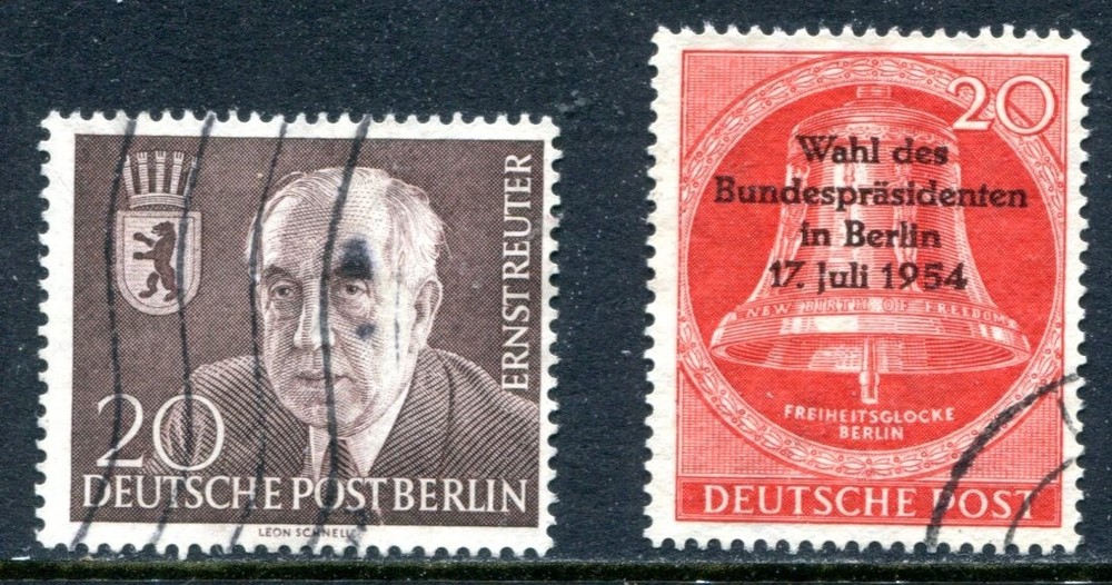 Germany 1954 Berlin Used #9N104 and 9N106