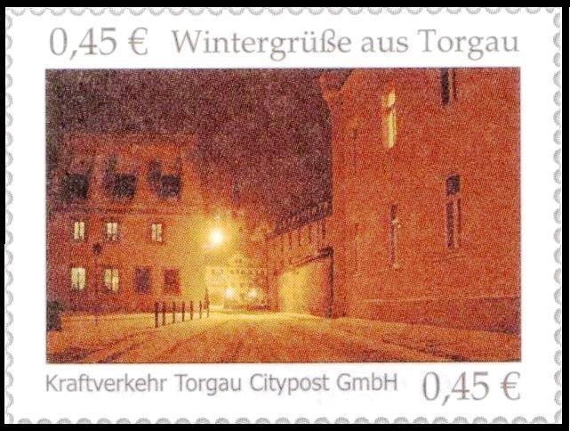 Citypost Torgau: MiNr. 12, „Winter Greetings from Torgau“, Set, mint