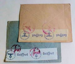 GERMAN POW CENSOR ALGERIA TO GENEVA RED CROSS 2 DIFF. COVERS